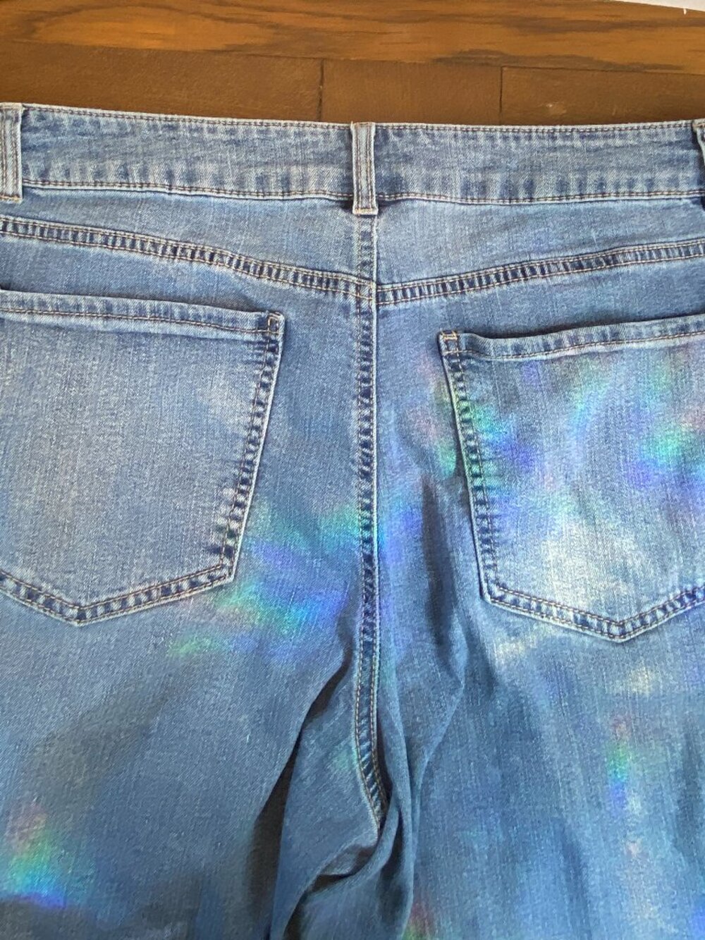 Women's d.jeans Wide Leg 6 Pocket Cargo Jeans Pants Size 12 - Picture 12 of 15